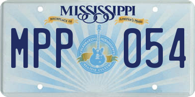 MS license plate MPP054