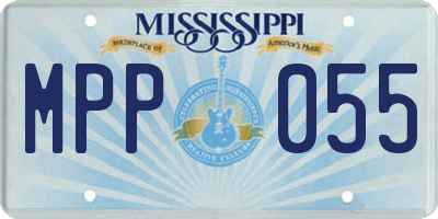 MS license plate MPP055