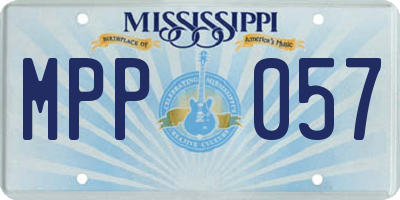 MS license plate MPP057