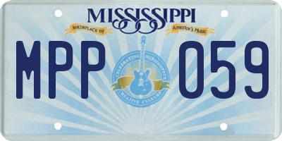 MS license plate MPP059