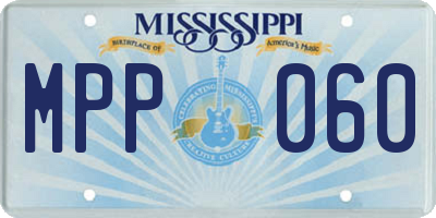 MS license plate MPP060