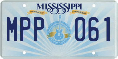 MS license plate MPP061