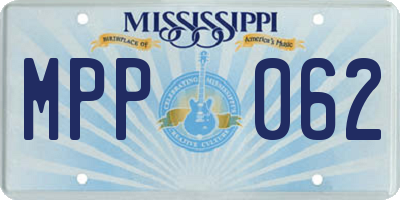 MS license plate MPP062
