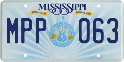 MS license plate MPP063