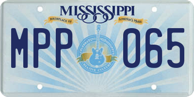 MS license plate MPP065