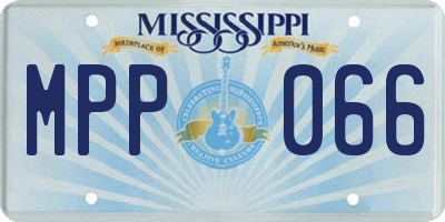 MS license plate MPP066