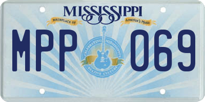 MS license plate MPP069