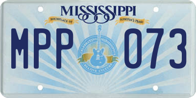 MS license plate MPP073