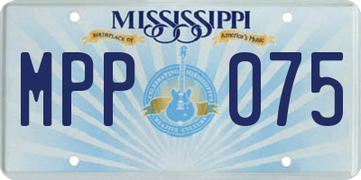 MS license plate MPP075