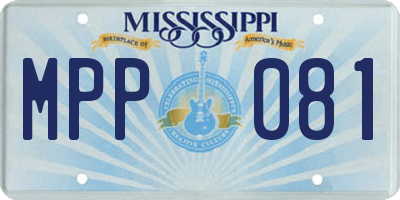 MS license plate MPP081