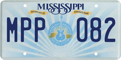 MS license plate MPP082