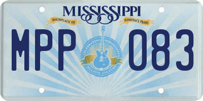 MS license plate MPP083