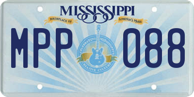 MS license plate MPP088