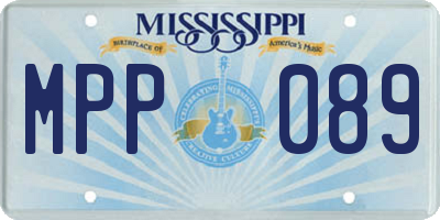 MS license plate MPP089