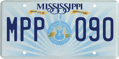 MS license plate MPP090