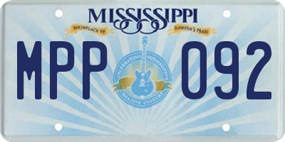 MS license plate MPP092