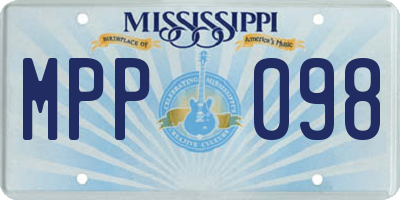 MS license plate MPP098