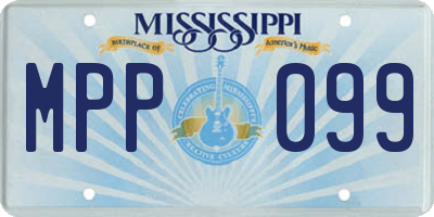 MS license plate MPP099