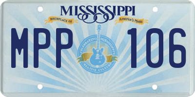 MS license plate MPP106