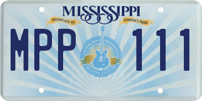 MS license plate MPP111