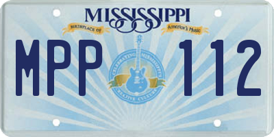 MS license plate MPP112