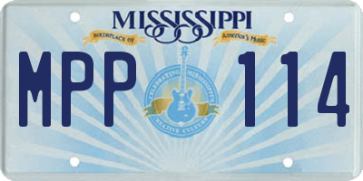MS license plate MPP114