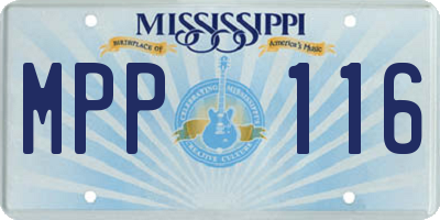 MS license plate MPP116