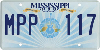 MS license plate MPP117