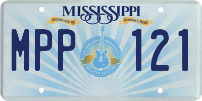 MS license plate MPP121