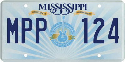 MS license plate MPP124