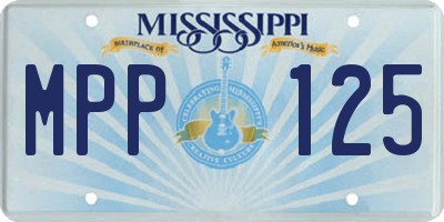 MS license plate MPP125