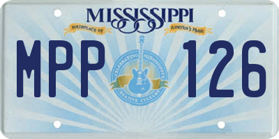 MS license plate MPP126