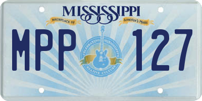 MS license plate MPP127