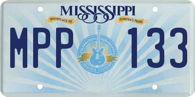 MS license plate MPP133
