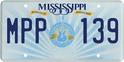 MS license plate MPP139