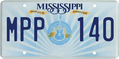 MS license plate MPP140