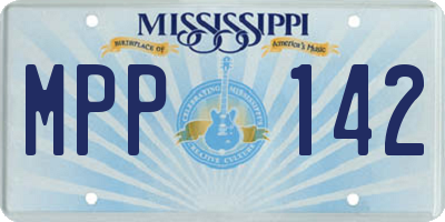 MS license plate MPP142