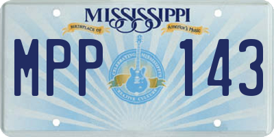 MS license plate MPP143