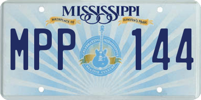 MS license plate MPP144