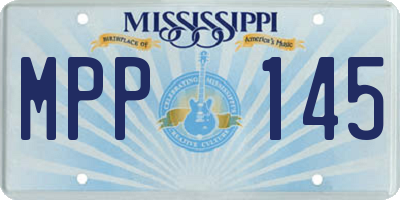MS license plate MPP145