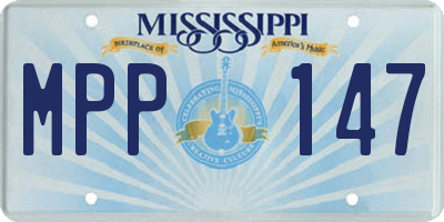 MS license plate MPP147