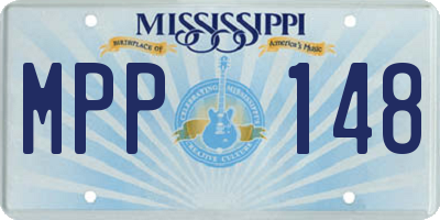 MS license plate MPP148