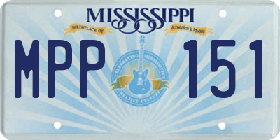 MS license plate MPP151