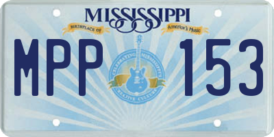 MS license plate MPP153