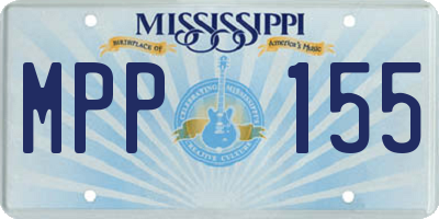 MS license plate MPP155