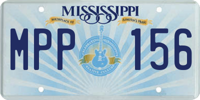 MS license plate MPP156