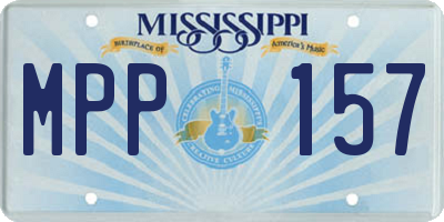 MS license plate MPP157
