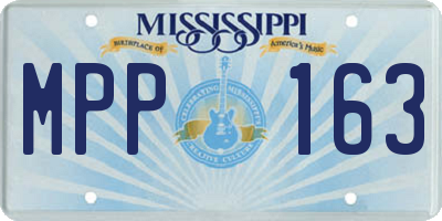 MS license plate MPP163