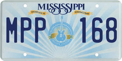 MS license plate MPP168
