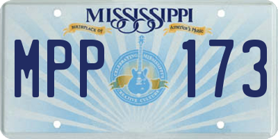 MS license plate MPP173
